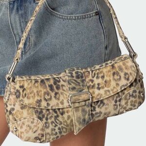 Edikted Leopard Print Shoulder Bag